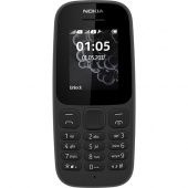 Nokia 105 Single Sim New (Black) (A00028356)