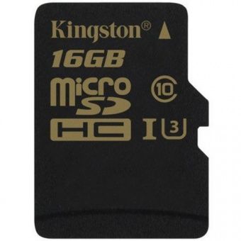 KINGSTON 16 GB microSDHC class 10 UHS-I U3 + SD Adapter (SDCG/16GB)