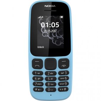 Nokia 105 Single Sim New (Blue) (A00028372)