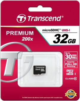 Transcend 32 GB microSDHC class 10 (TS32GUSDC10)