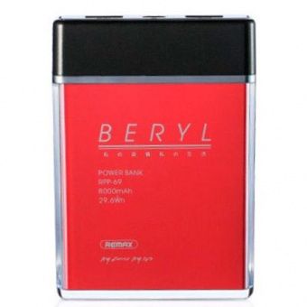 Remax Power Bank Beryl RPP-69 8000 mah Red